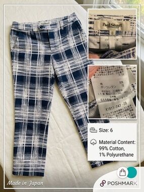 Paul Stuart Woman’s Japanese Plaid Cotton Pants